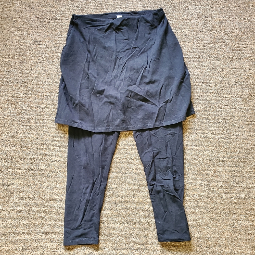 Black legging skirt one piece